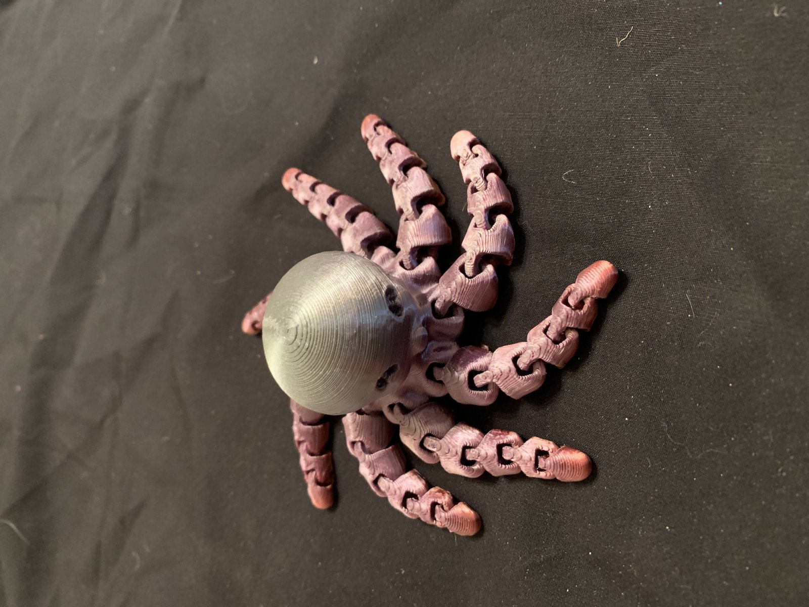 3D printed articulated octopus with movable tentacles